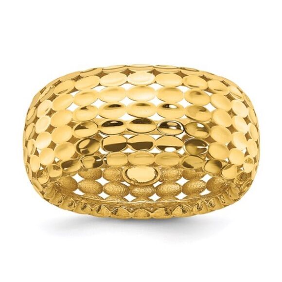 14k Gold Fancy Ring, Made in Italy - Picture 1 of 6
